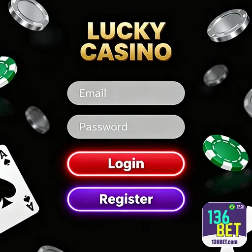 Tela de login de cassino online com destaque para dispositivos móveis