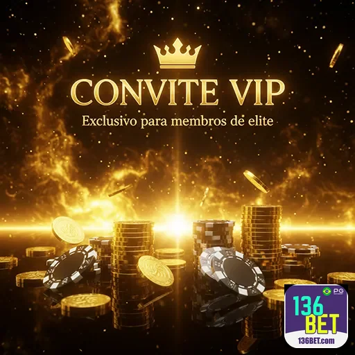 Imagem promocional da 136bet destacando a exclusividade VIP, com o site 136bet ao fundo